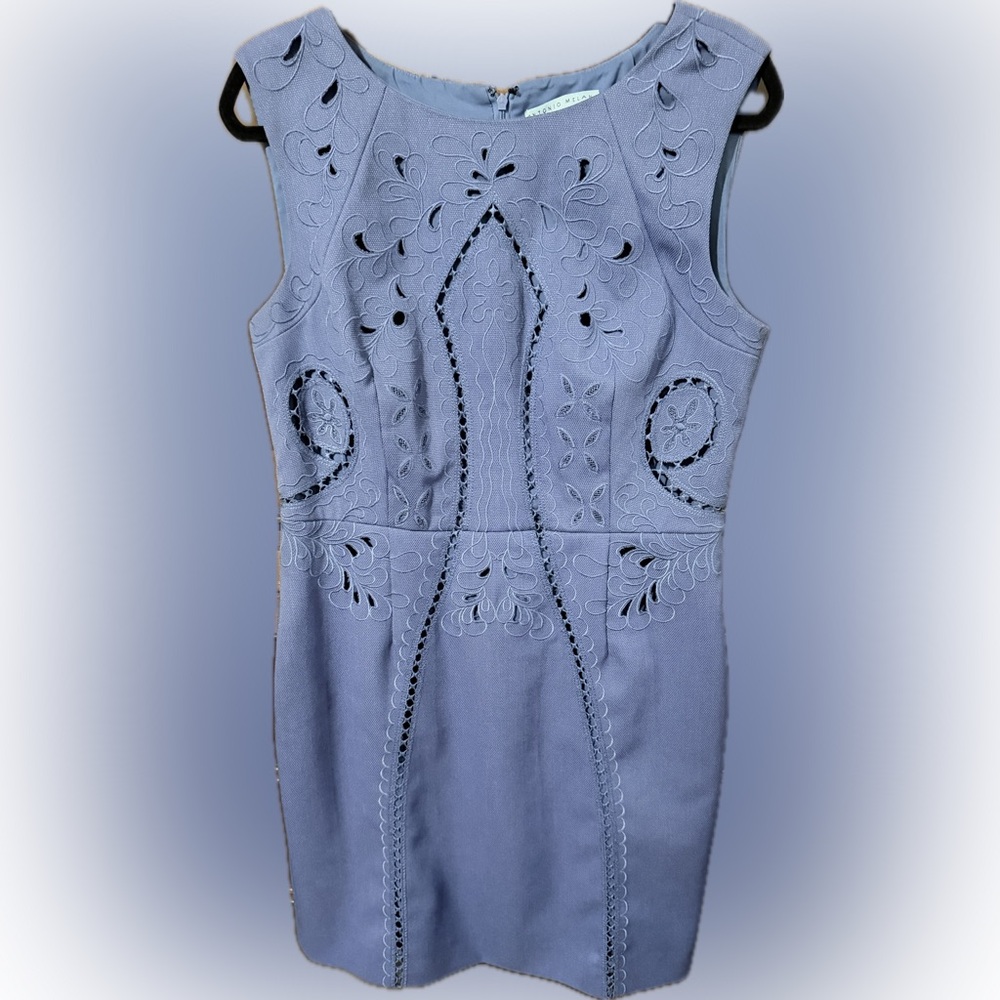 ANTONIO MELANI Blue Textured Dress